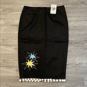 Zombie Kitten Originals Starburst Pencil Pom-Pom Skirt. Size Medium, BNWT